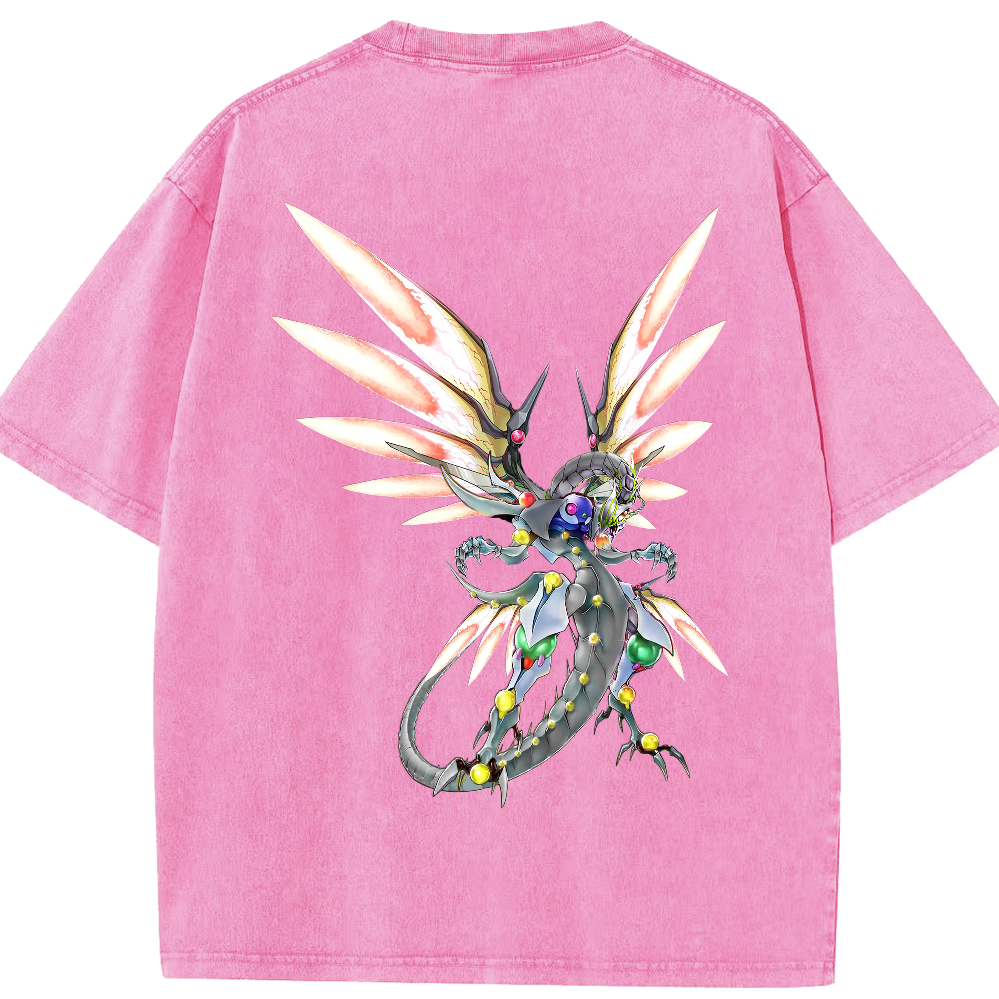 （画像用） 遊☆戯☆王 Yu-Gi-Oh! 綿100% ヴィンテージ風 半袖Tシャツ（背面プリント）